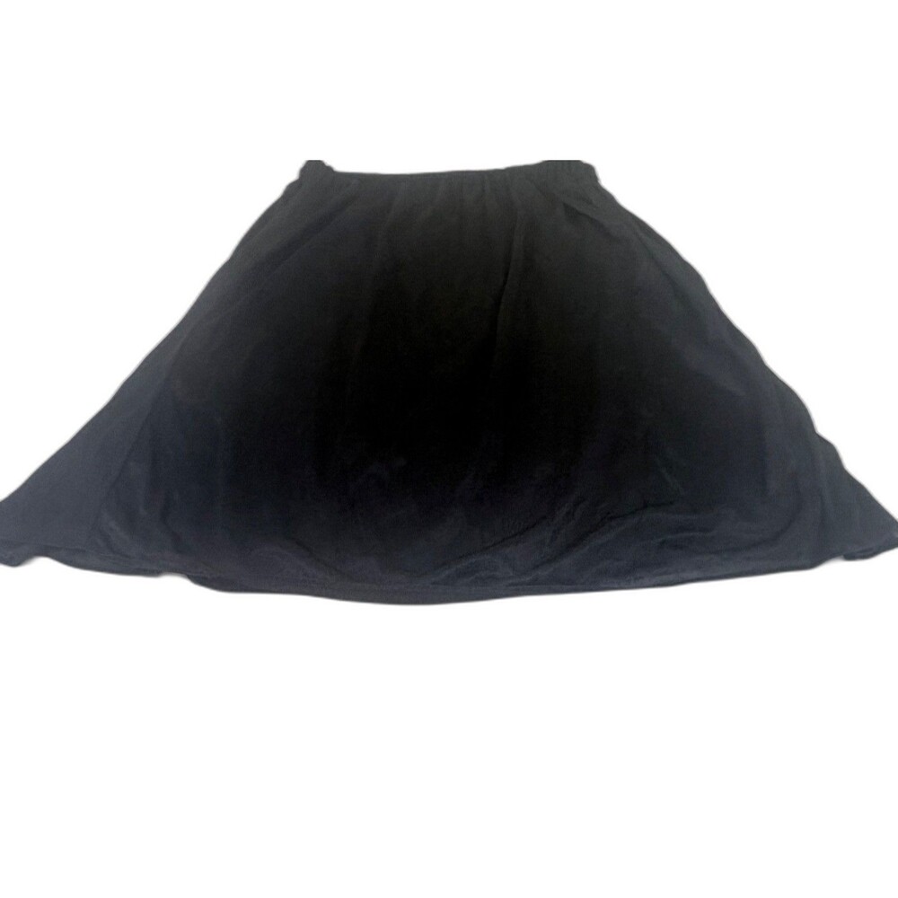 Women’s Black A-Line Half Slip Fully Lined Elastic Waist Size Large